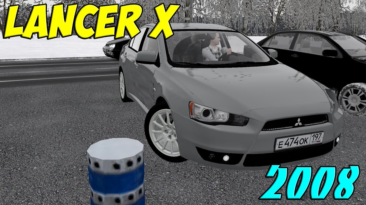MITSUBISHI LANCER X 2008 CITY CAR DRIVING +РУЛЬ