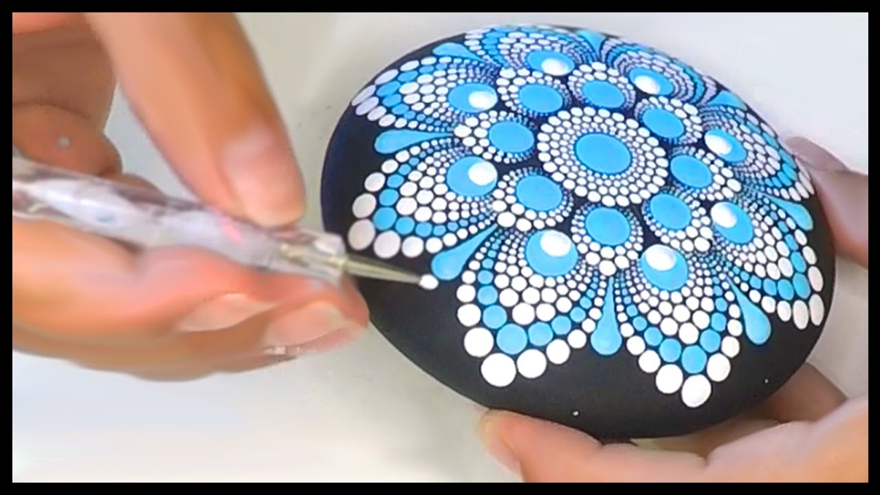 How to Mandala Dot Painting - Mandalas With Acrylic Paint Dotting Artist Tutorial Art #mandala #art