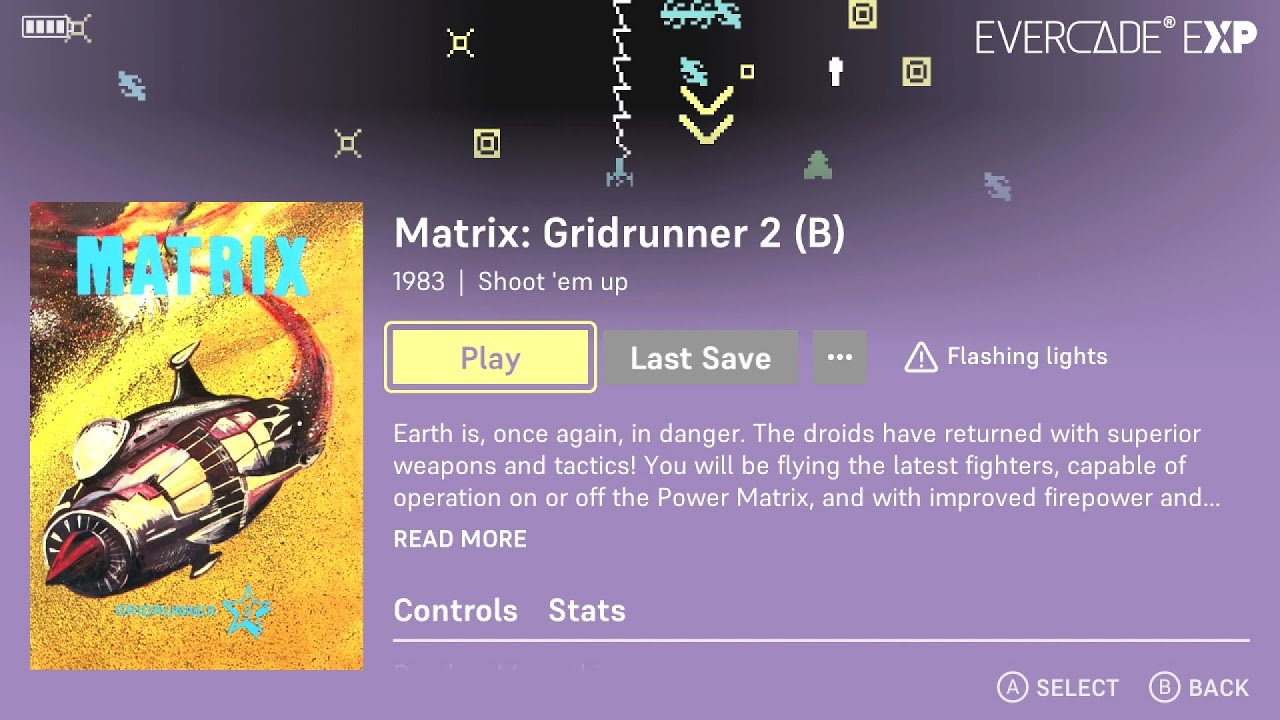 Matrix: Gridrunner 2 (B) | The Llamasoft Collection | Game 17 of 27 | Evercade Handheld