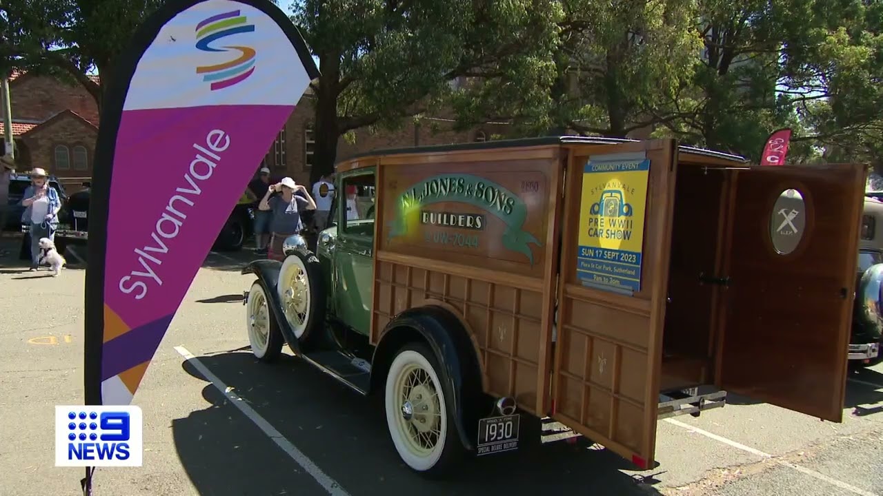Sylvanvale Pre WWII car show in Sutherland, footage from Channel 9 news