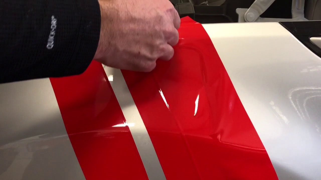 Red soul stripe application with knifeless tape