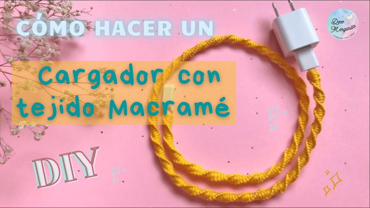 Cómo hacer tejido de Macramé para Salvar tus Cables | DIY Protege tu Cable | DIY Protect your Cables