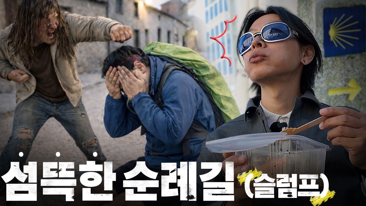 [ep.5]저세상 유럽 치안😳폭행 당한 한국인｜만랩 미니멀리스트 순례자｜산티아고 순례길 최대 슬럼프
