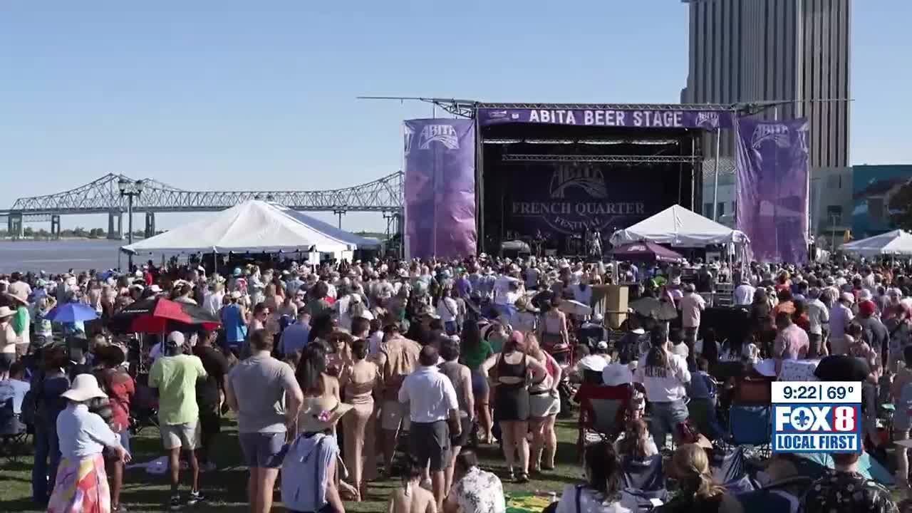 Massive crowds and long lines at French Quarter Fest as thousands revel under sunny skies