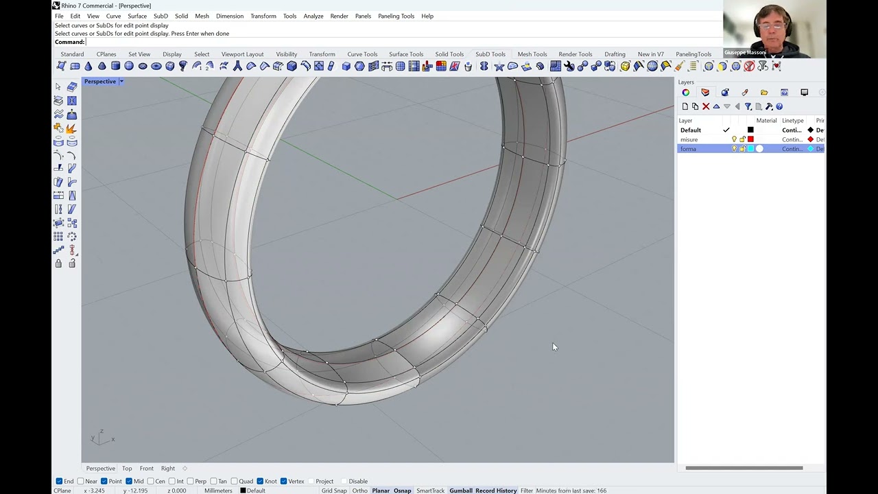 Rhinoceros: SubD e precisione