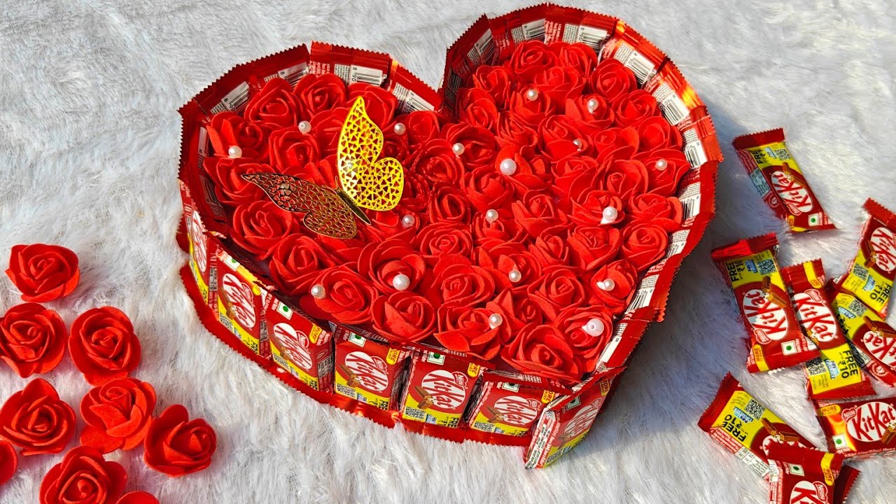 Easiest DIY #valentinesday Gift Idea💡for #chocolateday | Last-Minute DIY Valentine’s Gift|#chocolate