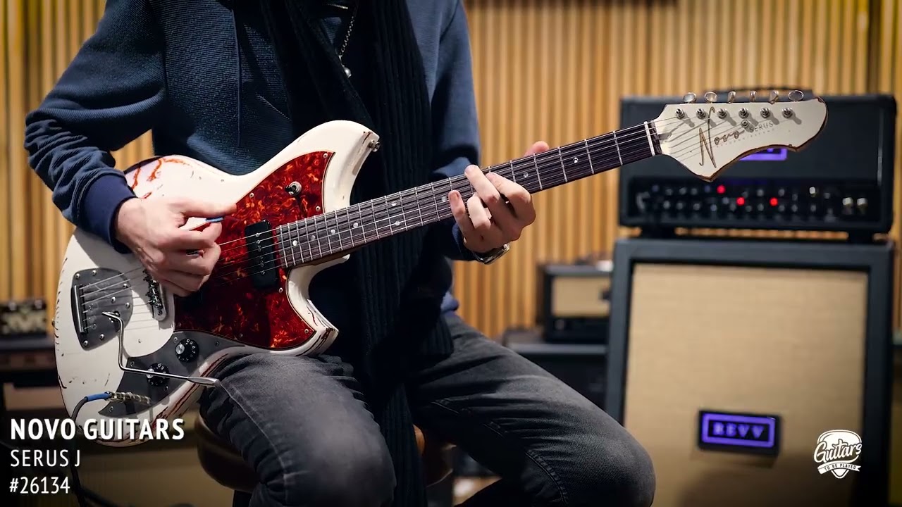 Novo Nucleus Serus J | Tempered Pine Body | Fralin P-90s & Mastery Vibrato | #26134