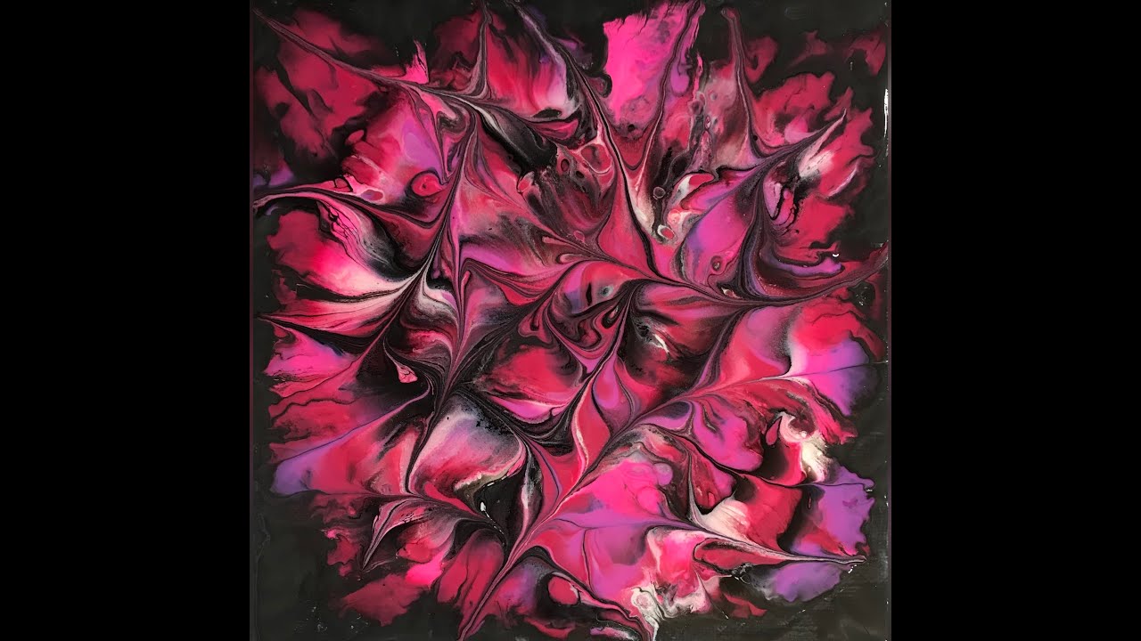 (340) NEW! Modified Reverse Flower Dip - Acrylic Pouring Technique