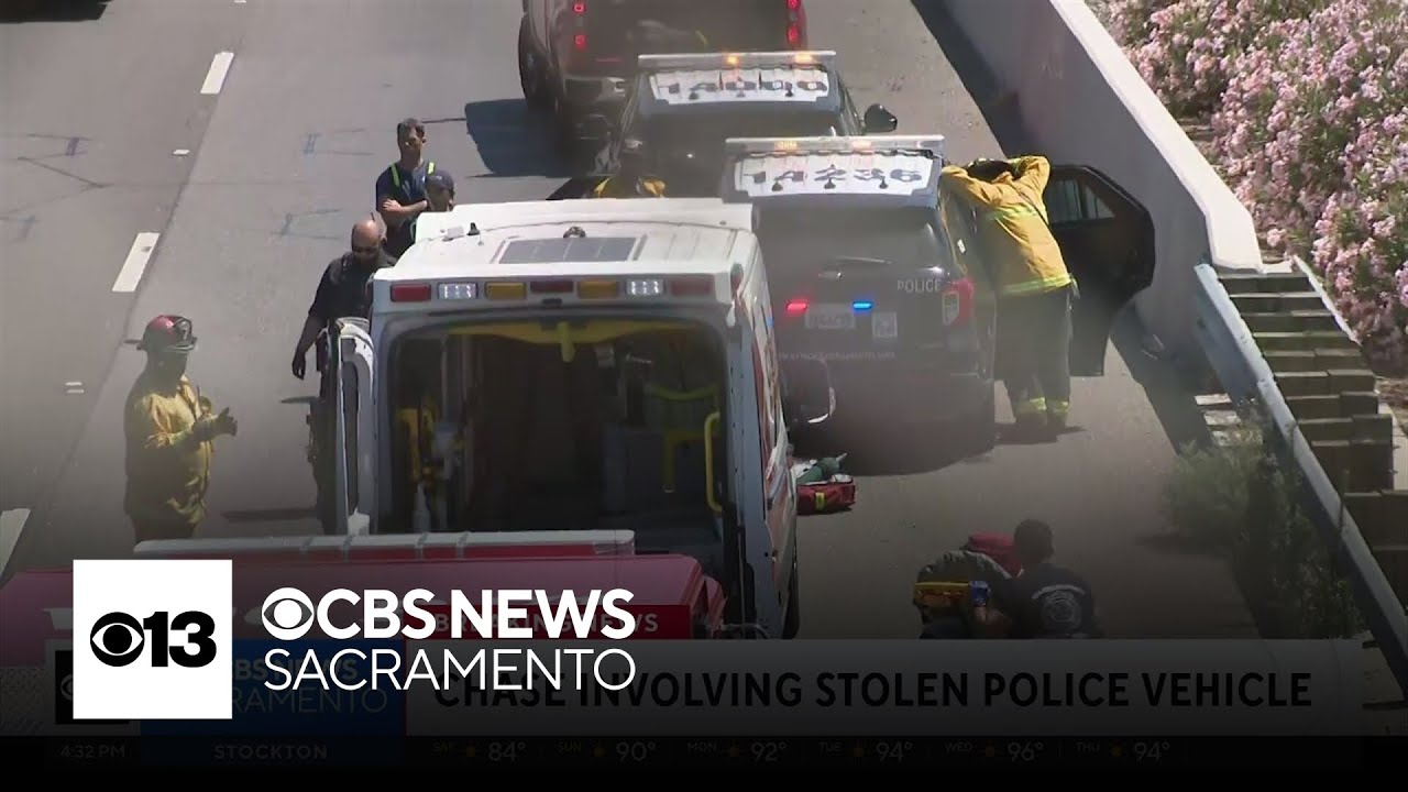 Suspected arrested after chase involving stolen Sacramento police vehicle