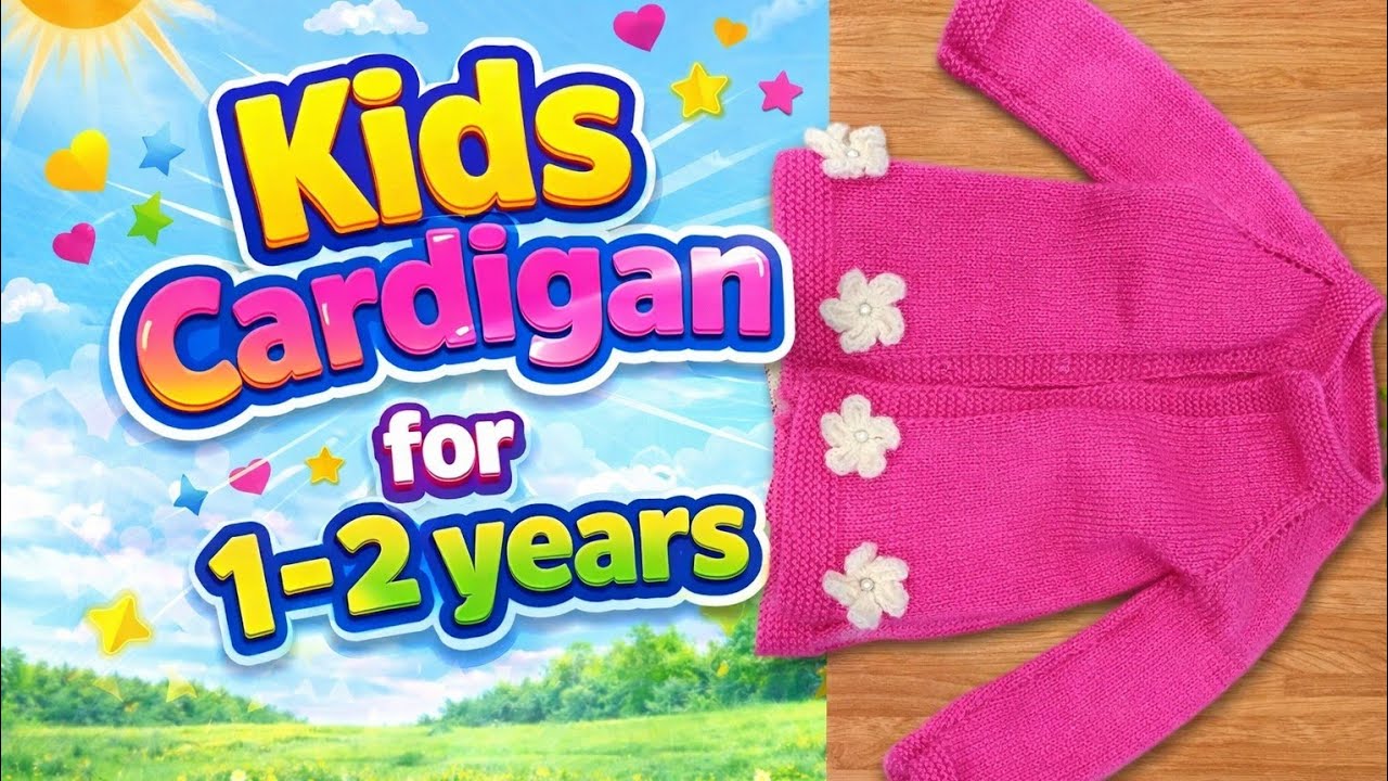 Make a Beautiful Cardigan at Home 🧥 for kids (1-2 years) | Full Knitting Guide