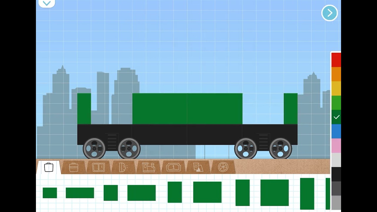 (no drive) TGR Mint & Cream baggage car in Labo Brick Train