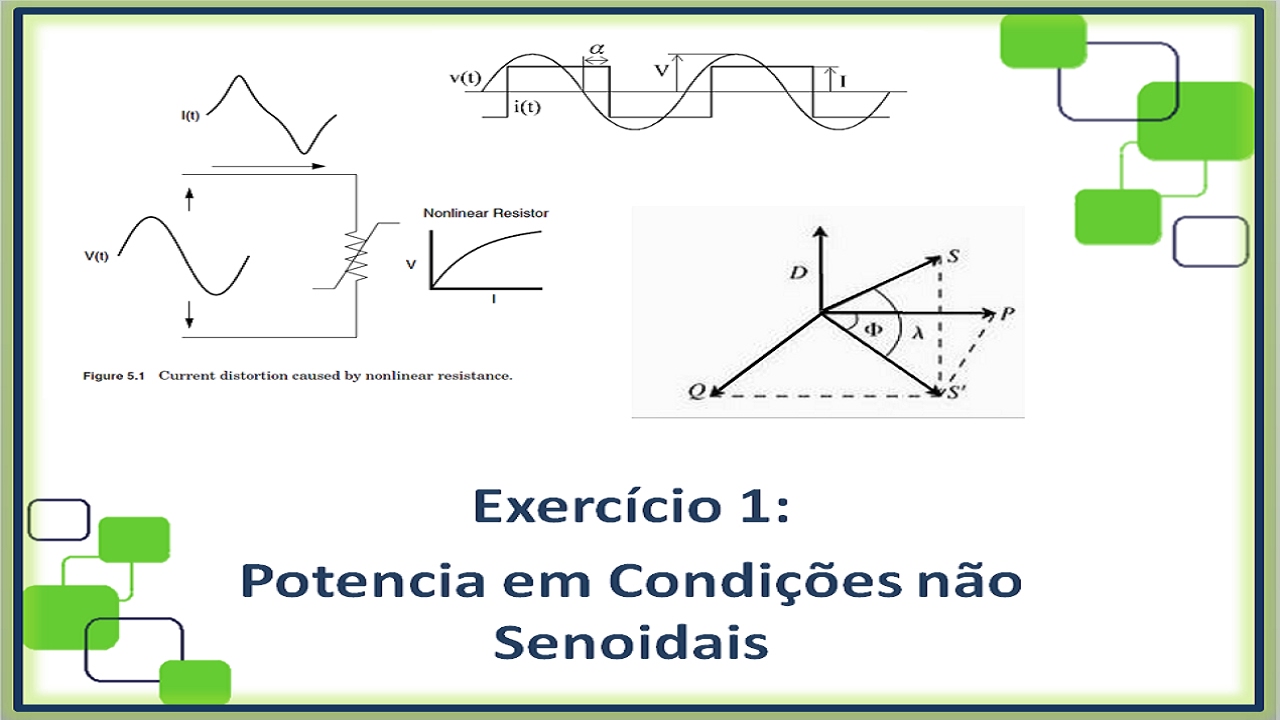 Potência em Condições não senoidais (exercício 1)