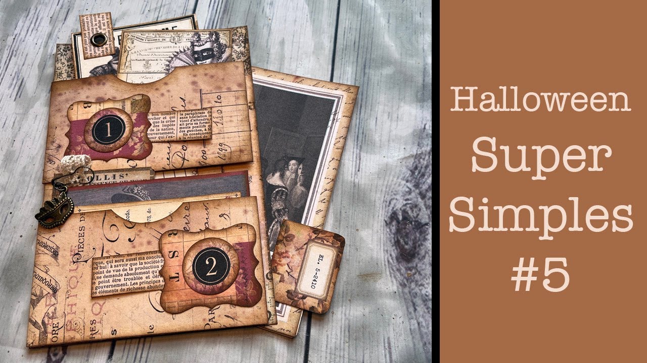 Halloween Super Simple #5: FULL Tutorial for This GORGEOUS Masquerade Themed Junk Journaling Folio