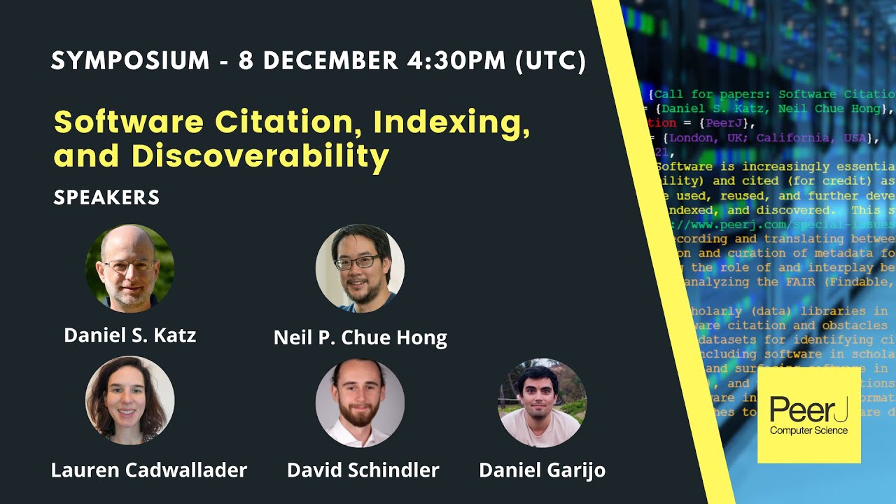 PeerJ Computer Science Software Citation, Indexing, and Discoverability Symposium