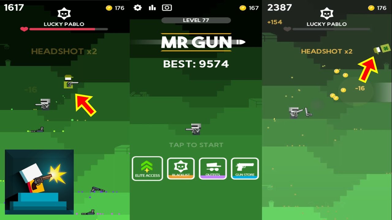 Mr. Gun Can you survive it level 77 ? Are you a Good 🔥 short lucky Pablo ?