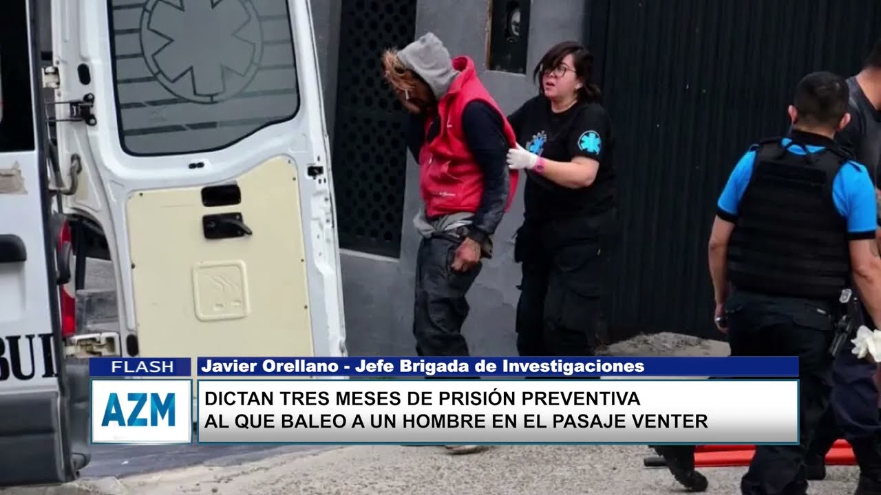 Dictan tres meses de prisión preventiva al que baleo a un hombre en el pasaje Venter