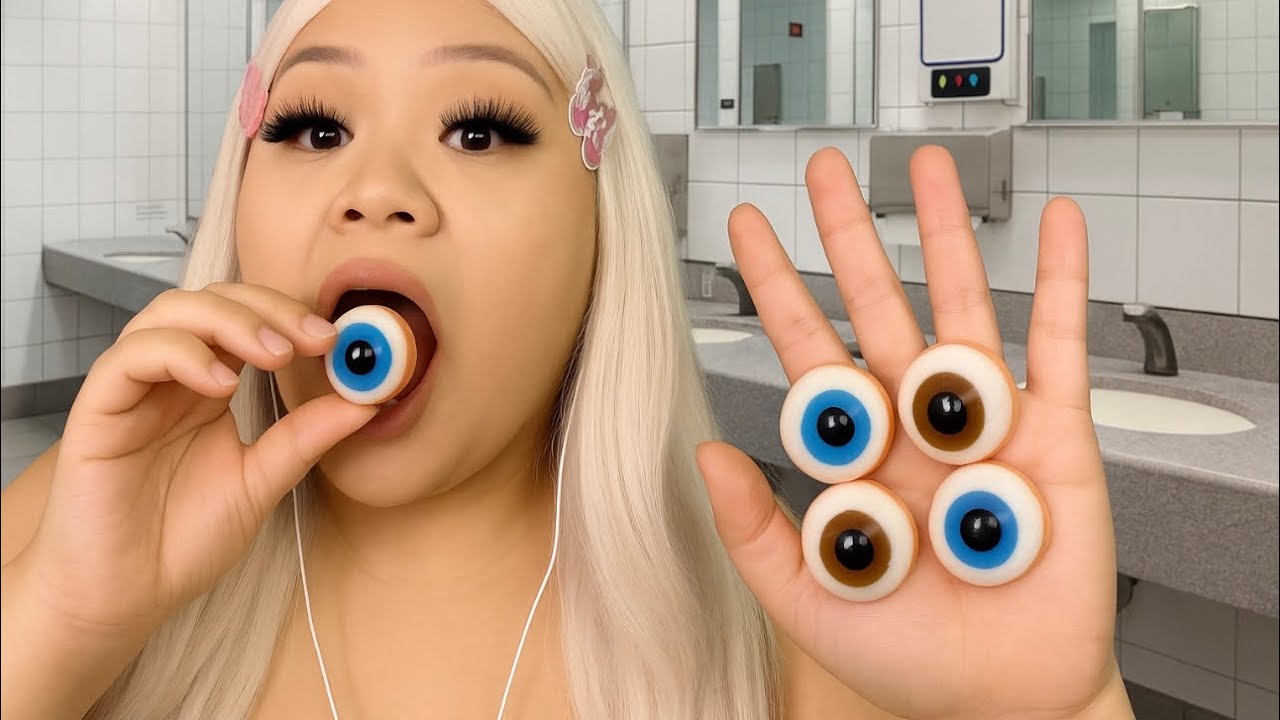 ASMR dumb girl eats your eyeballs in the school bathroom (realistic) 👁️👁️👁️👁️👁️👁️👁️👁️👁️