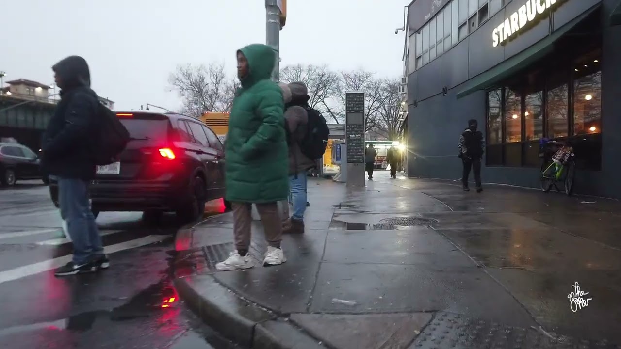 Light SNOWFALL in PARKCHESTER THE BRONX, Walking New York City