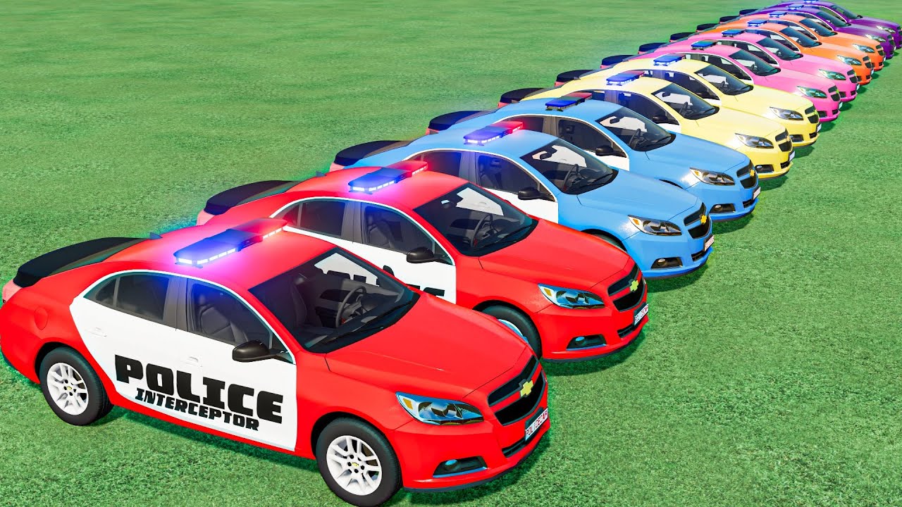 TRANSPORTING ALL COLORS OLD SPECIAL SERIES POLICE CARS VEHICLES ! FS22