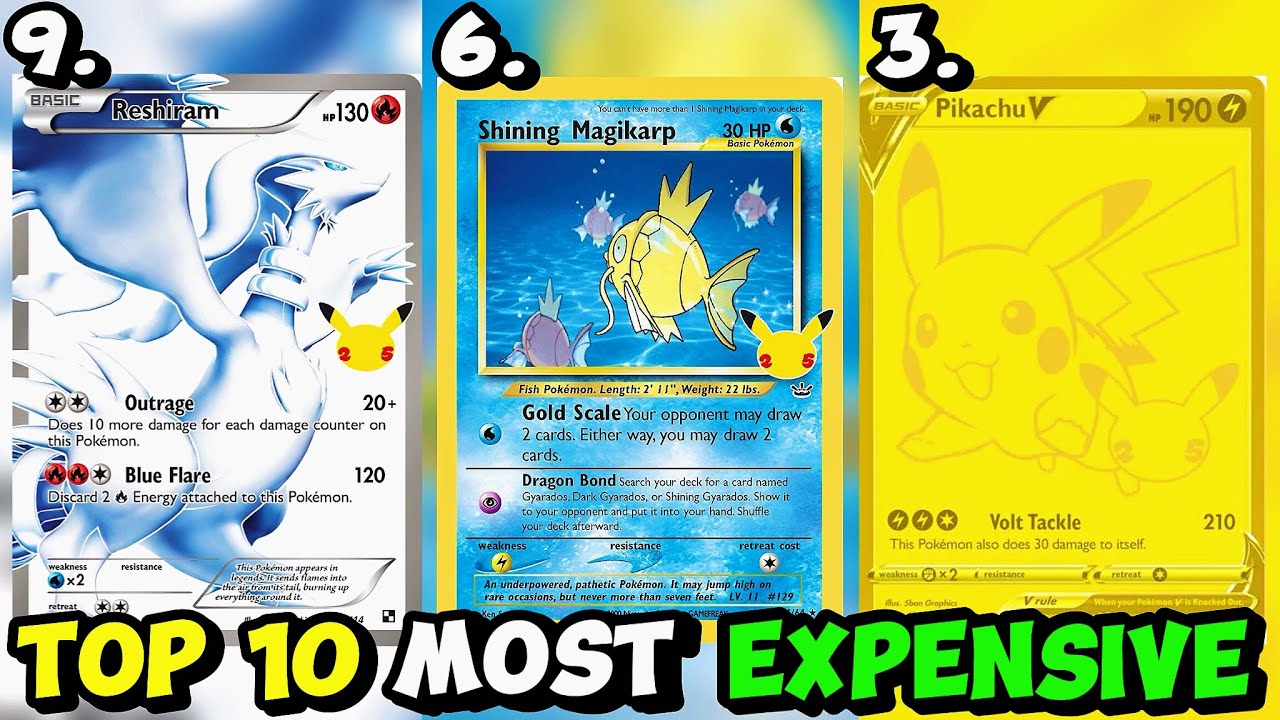 Top 10 Most Expensive Pokemon Cards In Celebrations In 2025