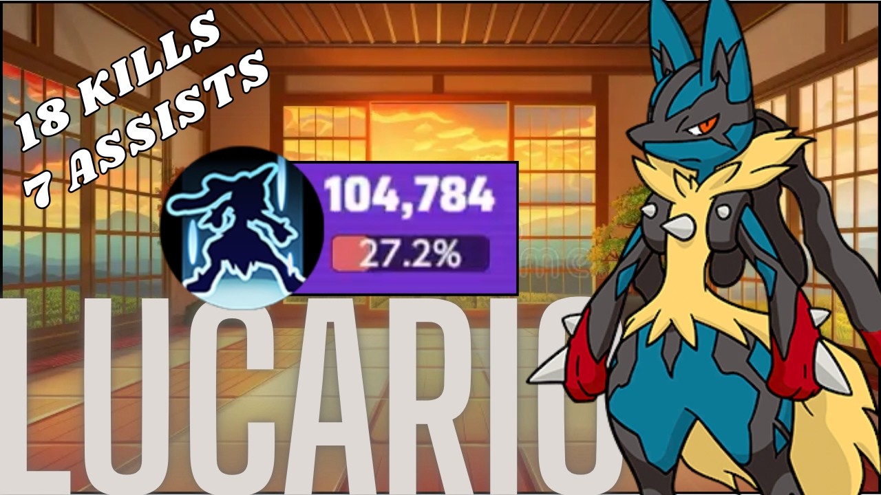 Mega Lucario DESTROYS Every Ranked Match That IS IN. BEST BUILD!! | Pokémon Unite