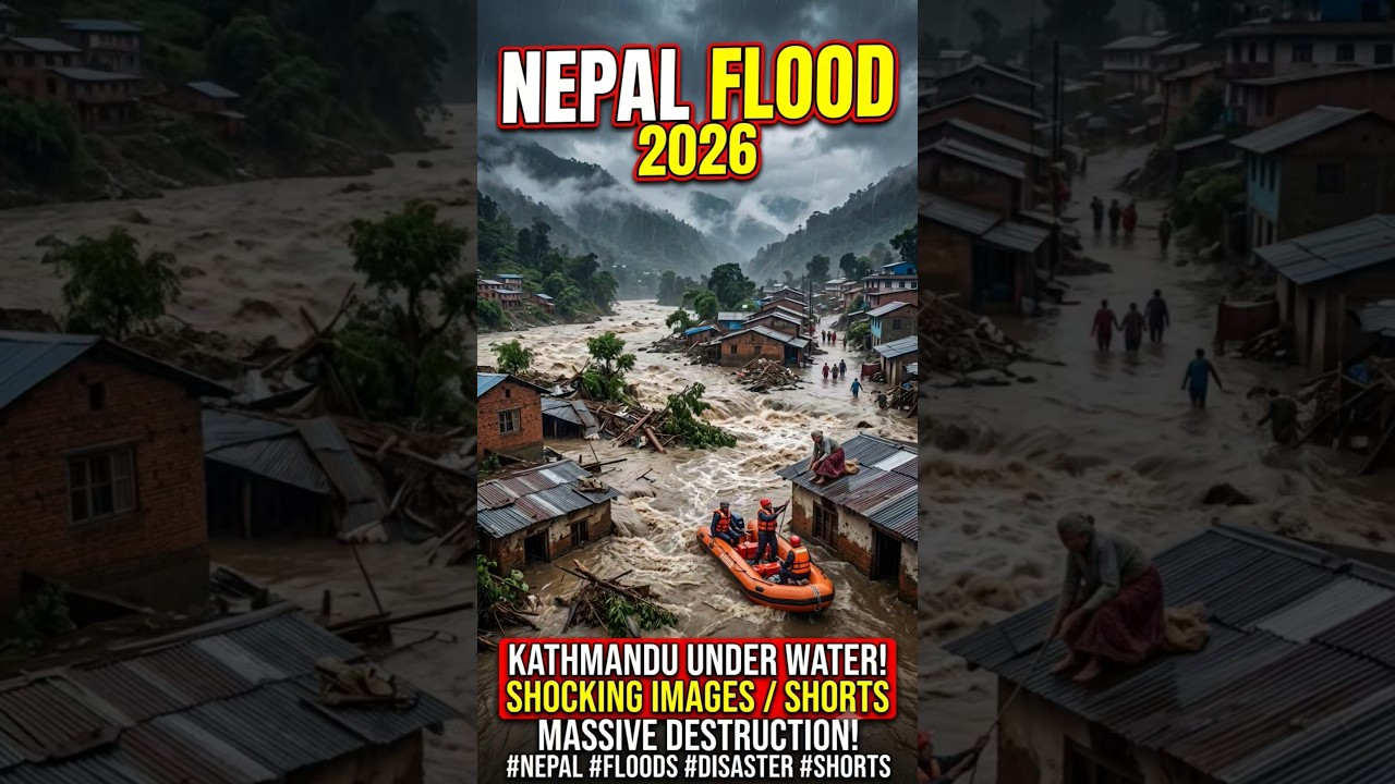 nepal flood 08,2026 #nepal #flood #floods #disaster #shorts