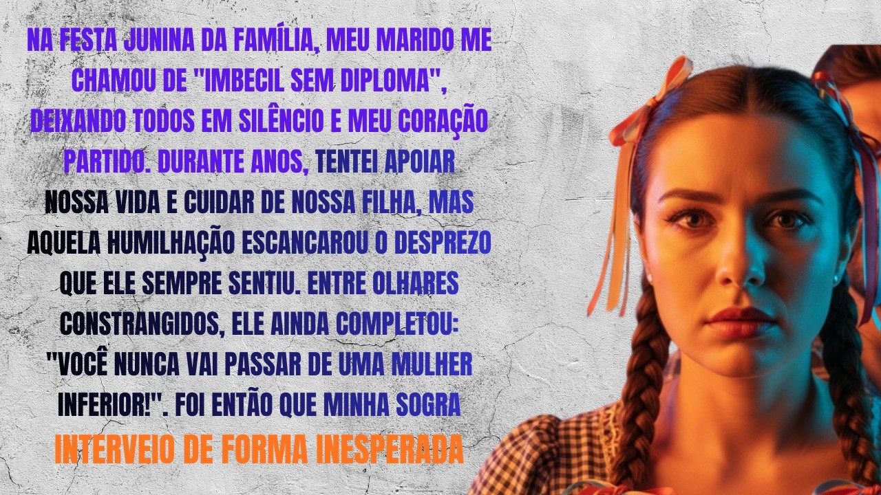 Marido me chamou de 'imbecil sem diploma' na festa junina da Família  Só que eu ainda não tinha