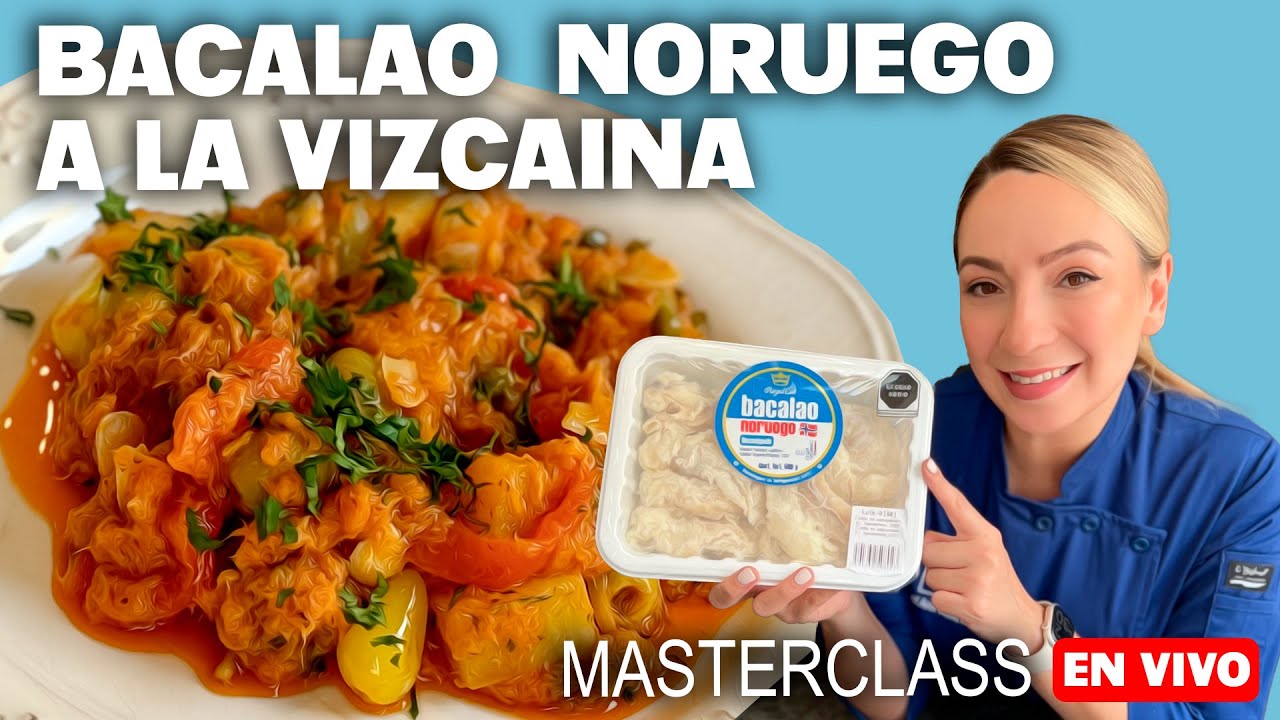 Cómo cocinar Bacalao Noruego a la Vizcaína paso a paso.