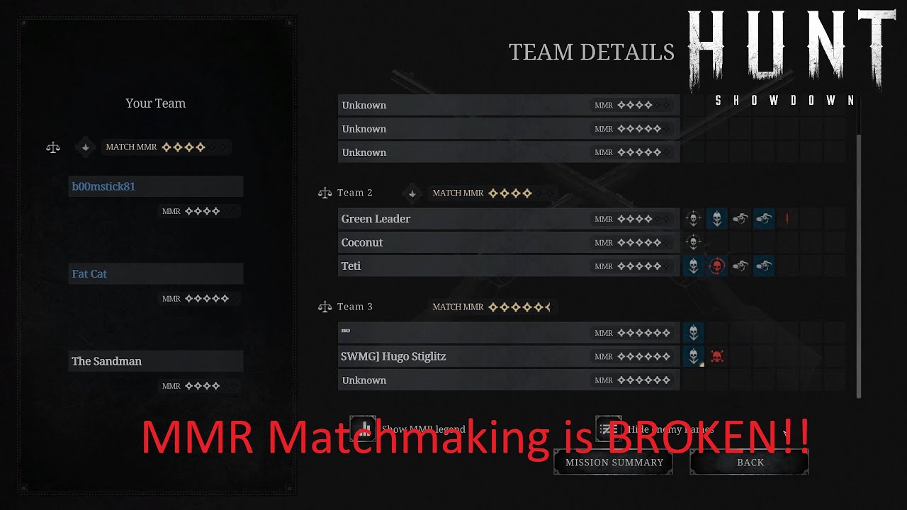 Hunt: Showdown's MMR Matchmaking is BROKEN!!