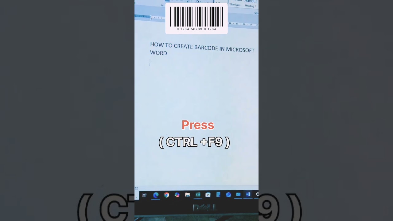 How to Create Barcode in MS Word | Easy Method#Microsoft MS word💻👍# #Barcode##WordTips #OfficeTricks