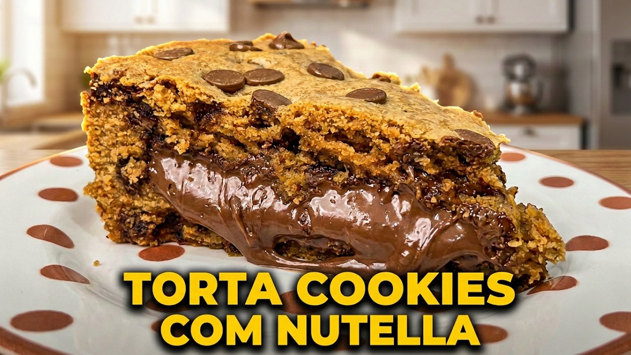 TORTA COOKIES COM NUTELLA A SENSAÇÃO DO MOMENTO NA INTERNET / ESTÁ VIRALIZADA ESSA TORTA 😱😱😱