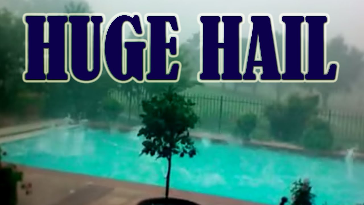 MUST SEE!! INSANE HUGE Baseball Size HAIL HITTING POOL