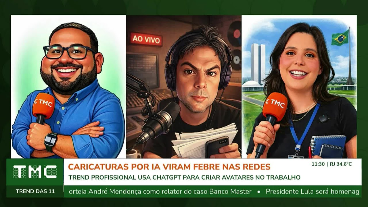 CARICATURAS CRIADAS POR INTELIGÊNCIA ARTIFICIAL VIRA TREND NAS REDES