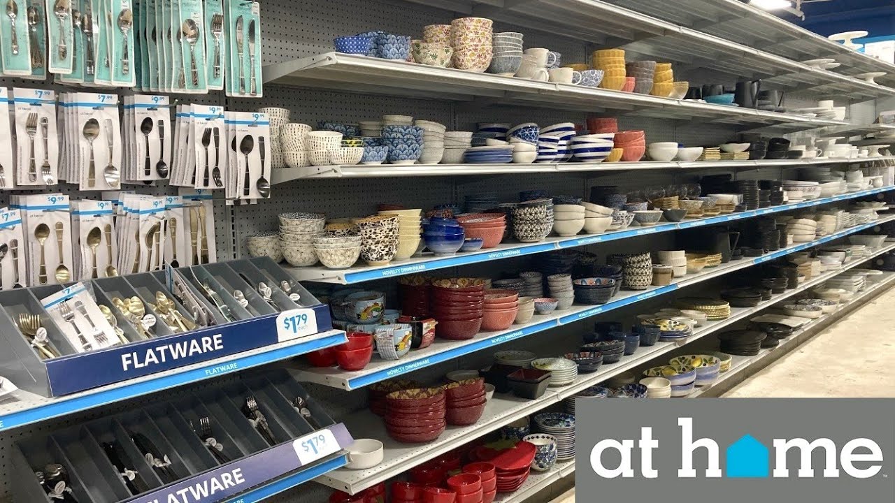 AT HOME KITCHEN DINNERWARE PLATES BOWLS CUPS KITCHENWARE SHOP WITH ME SHOPPING STORE WALK THROUGH