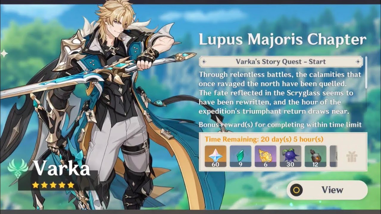 Varka story quest, Lupus Majoris Chapter Act 1, To those Who Embark on the Expedition 