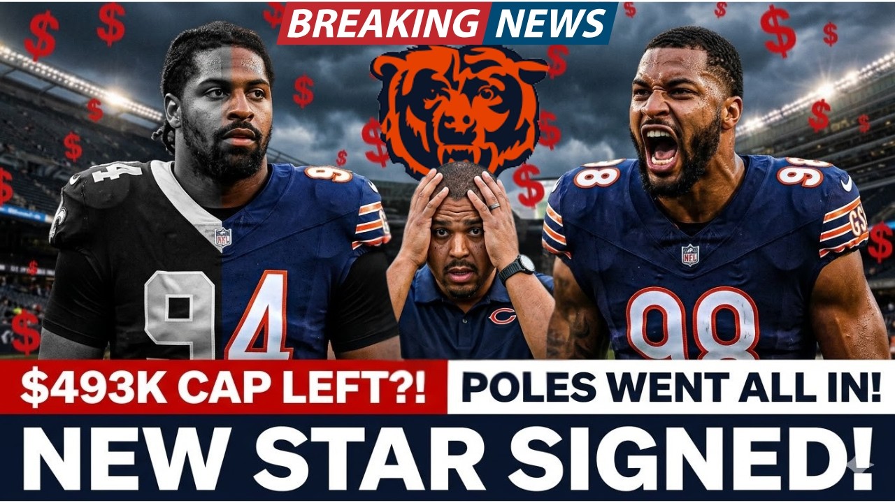 Just now: Cam Jordan SIGNING REVEALED! Ryan Poles CHAOS as Bears $493K Cap COLLAPSE Hits Fans!