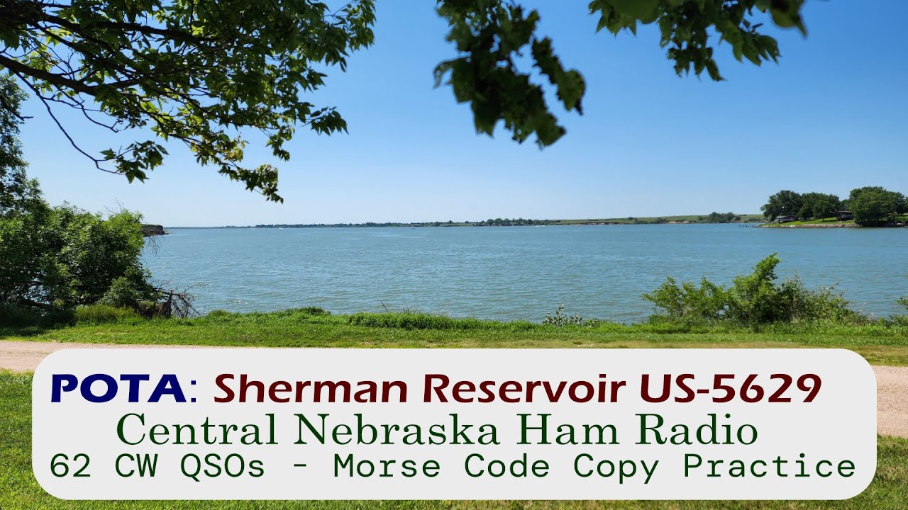 CW POTA Activation From Sherman Reservoir - Morse Code 20m - NB0W Ham Radio - Parks On The Air
