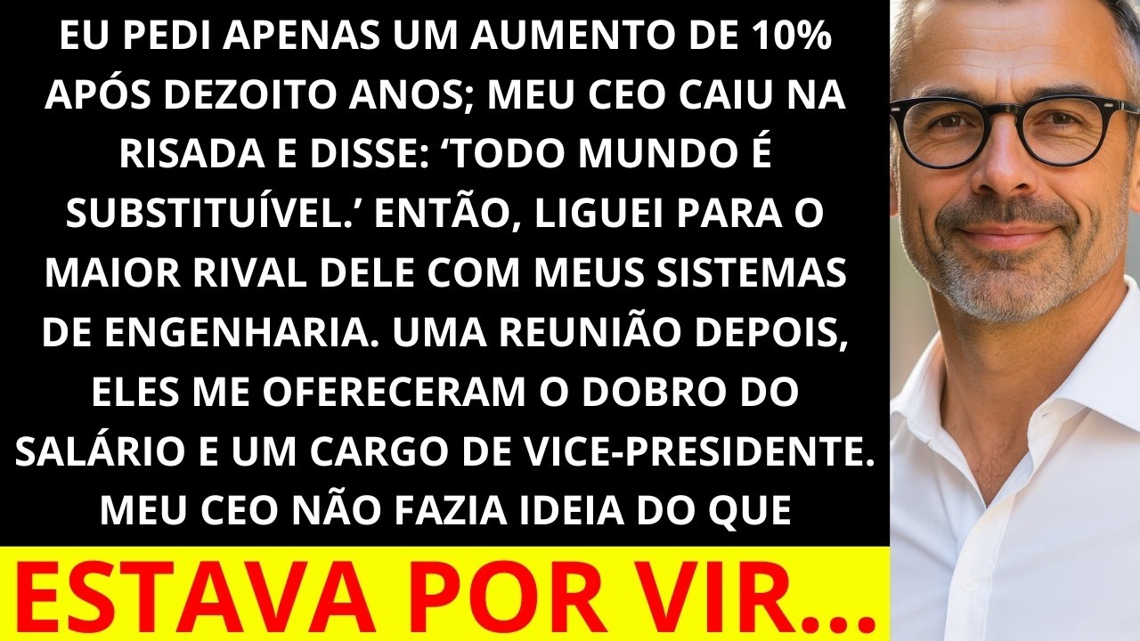 O CEO o Humilhou e Riu da sua Cara Quando ele Pediu um Aumento de 10%, Então Ele Criou a Concorrente
