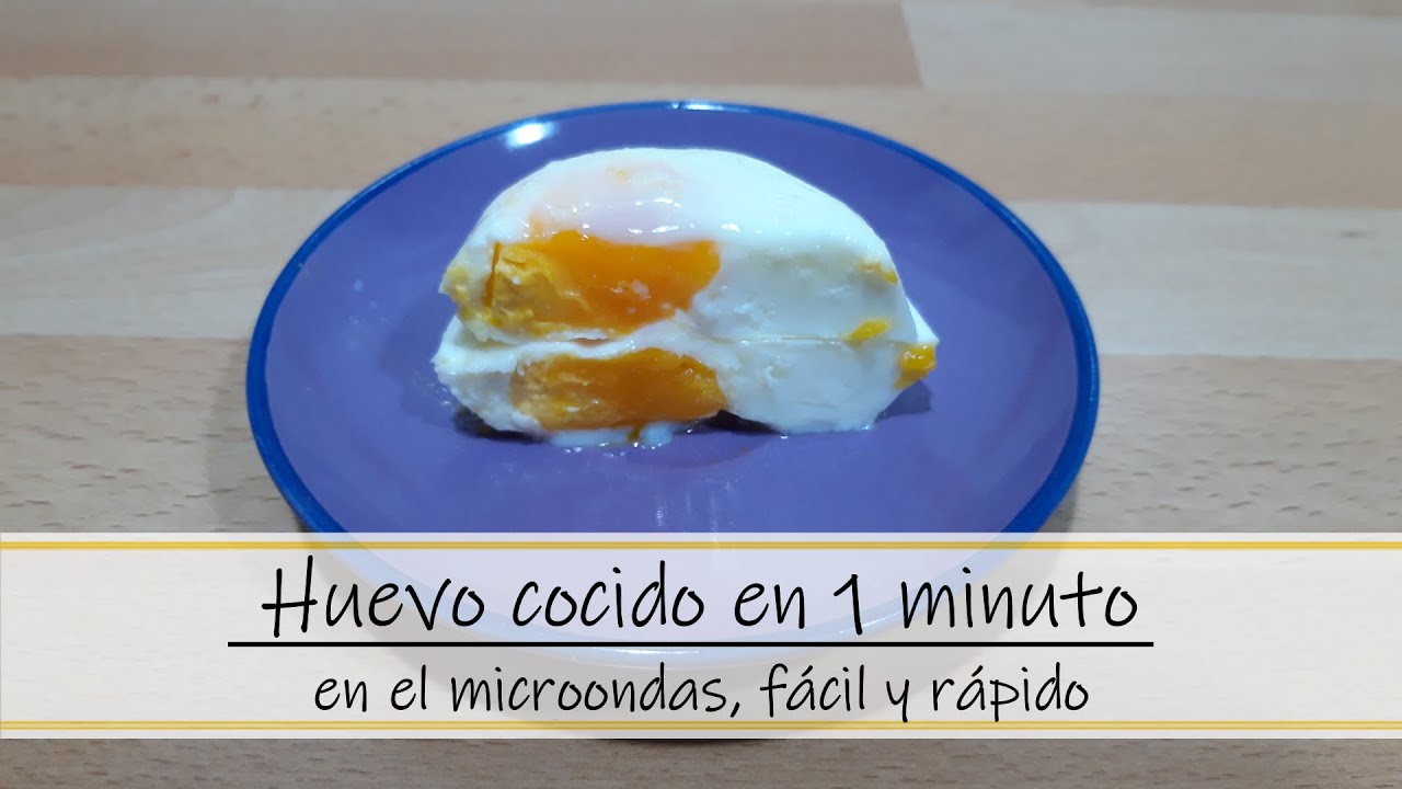 Huevo cocido en 1 minuto en el microondas, f&aacute;cil y r&aacute;pido.