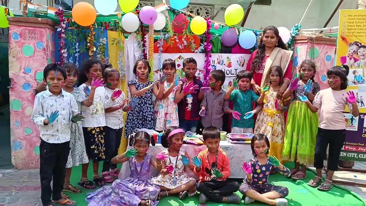 Holi celebration 🎉 lThe KIDS WORLD Pre-primary school