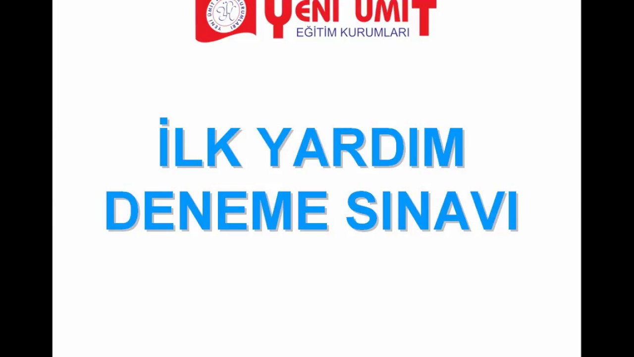 İlk yardım deneme sınavı