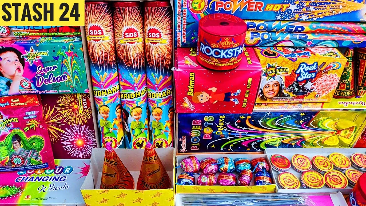 DIWALI FIREWORKS STASH 24 | DIWALI CRACKERS | DIWALI KE PATAKHE | CRACKERS VIDEO | TESTING CRACKERS