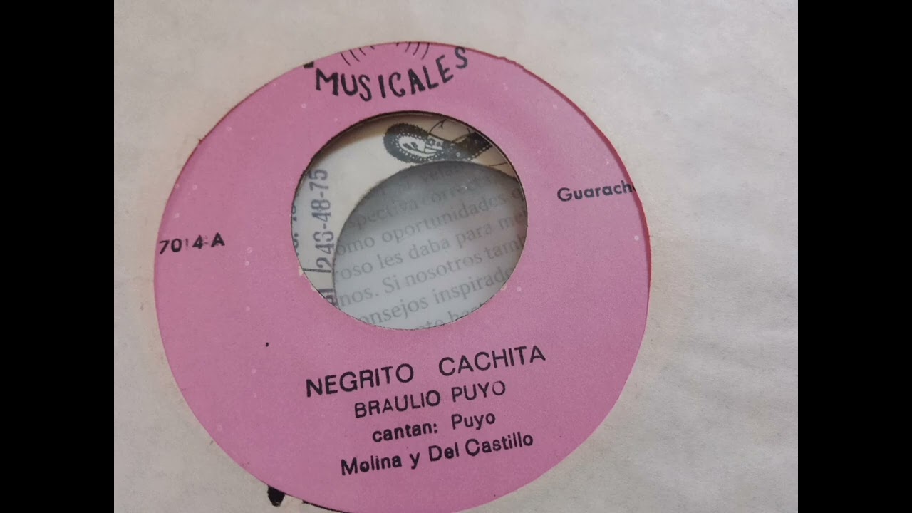 Negrito cachita Braulio Puyo y su conjunto