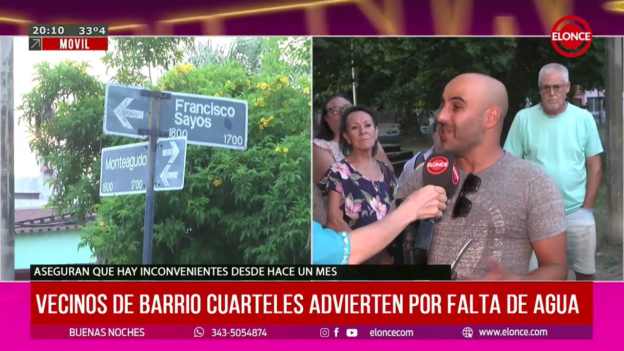 Vecinos de barrio Cuarteles advierten falta de agua