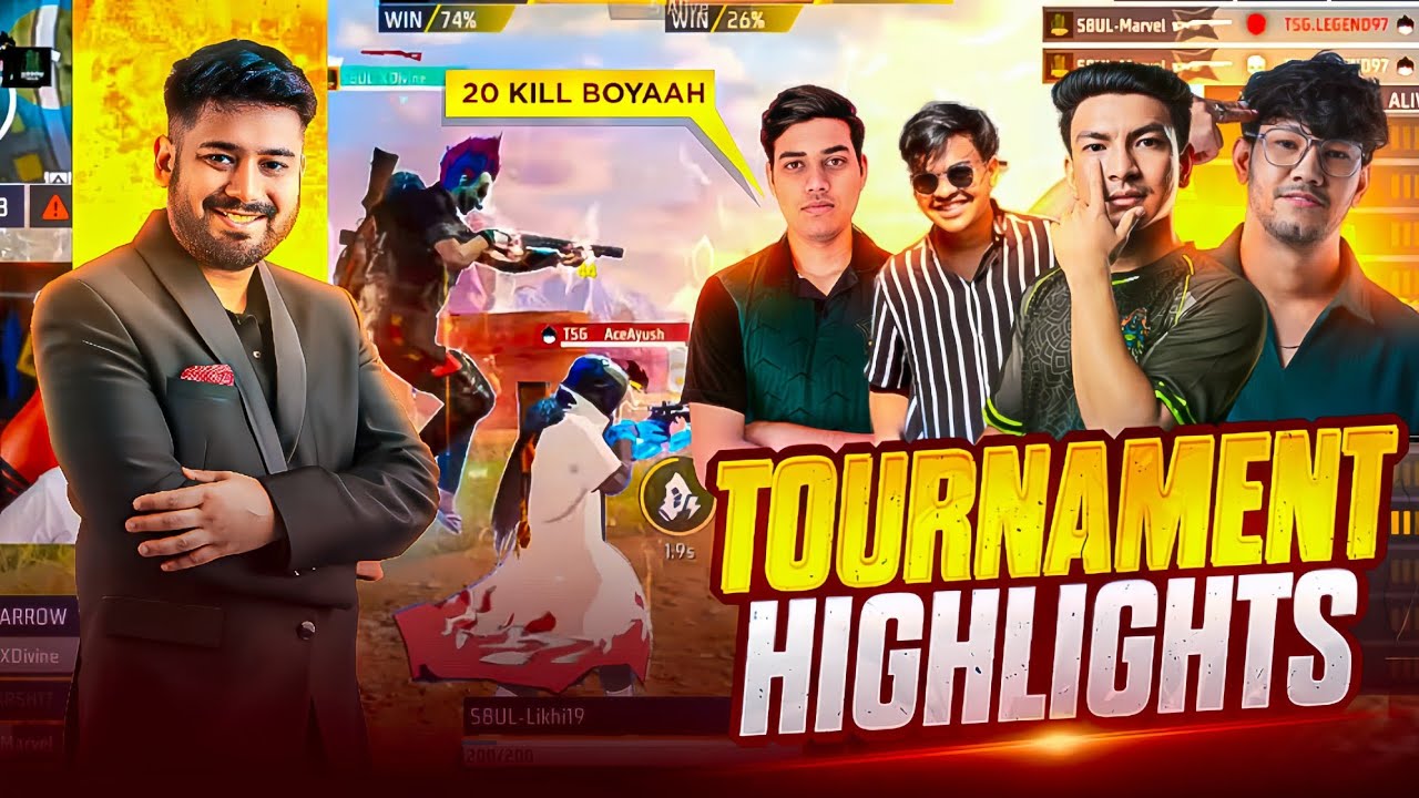 TOURNAMENT HIGHLIGHTS ll 20 KILL+BOOYAH BY RNX ESPORTS (TEAM ELITE)#freefire #gyangminglive 