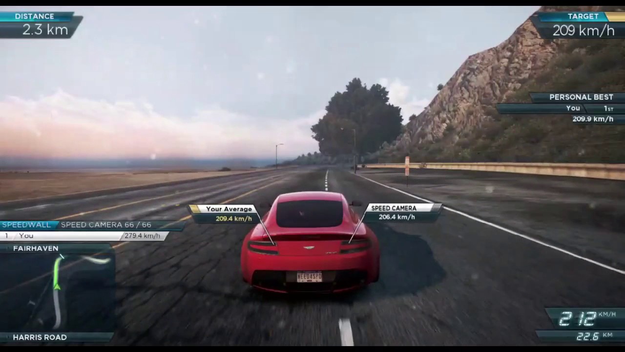 NFS Most Wanted 2012:Gameplay | Aston Martin V12 Vantage all races (PC HD)