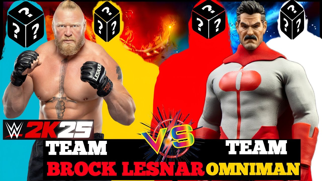 WWE 2K25-TEAM THE BEAST BROCK LESNAR VS TEAM OMNIMAN 8 MAN TAG TEAM MATCH...