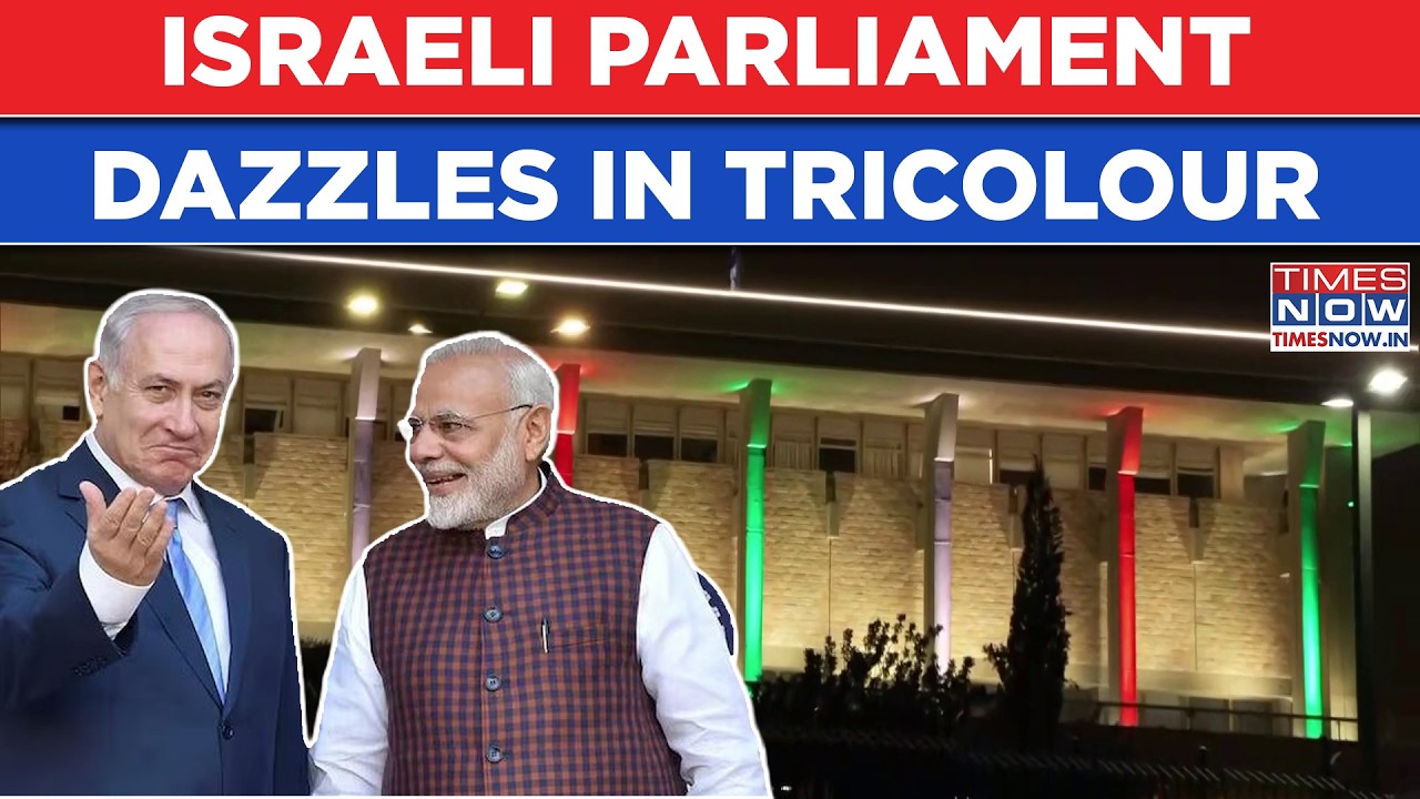 Israel Parliament Knesset Illuminates In Tricolour Ahead Of PM Modi's Arrival in Jerusalem