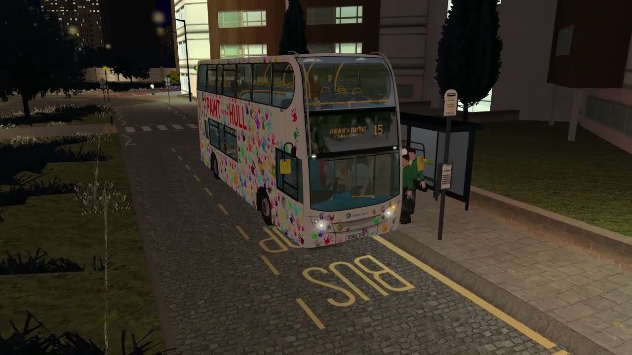 OMSI2 London Citybus 400R (ZF sound mod) on Yorkshire 3.0 service 15 to Ashbury Market