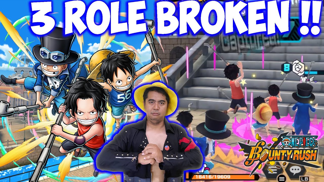 Broken Coeg 🔥🔥 Level 80 Trio Ace Sabo Luffy Auto Bantai Semua EX Meta - One Piece Bounty Rush